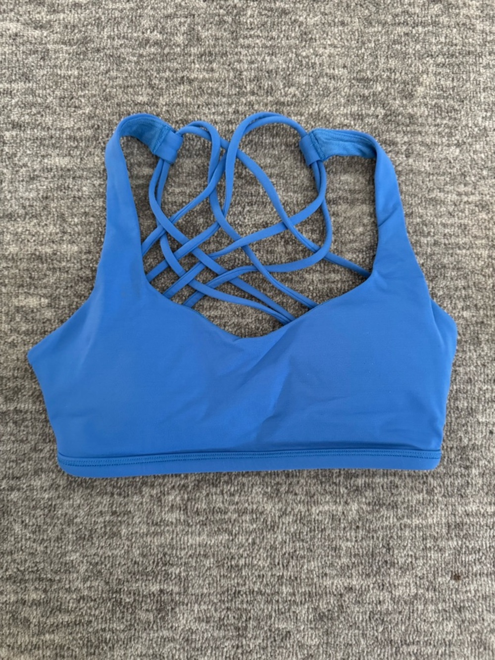 lululemon athletica cobalt blue strappy sports bra
